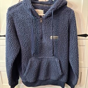 Simply Southern Navy Sherpa Zip-Up Hoodie